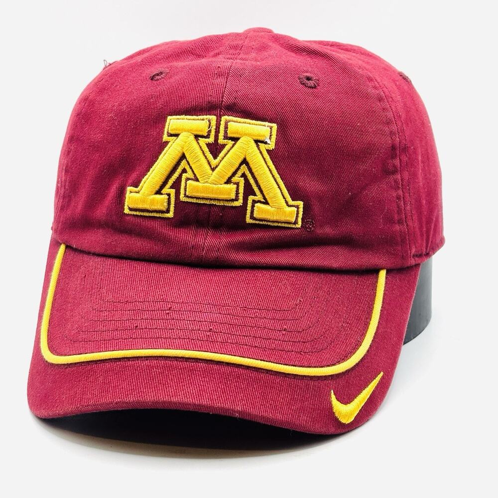 Minnesota Gophers Hat Strapback Cap Mens Maroon Gold Nike NCAA Basketball Casual